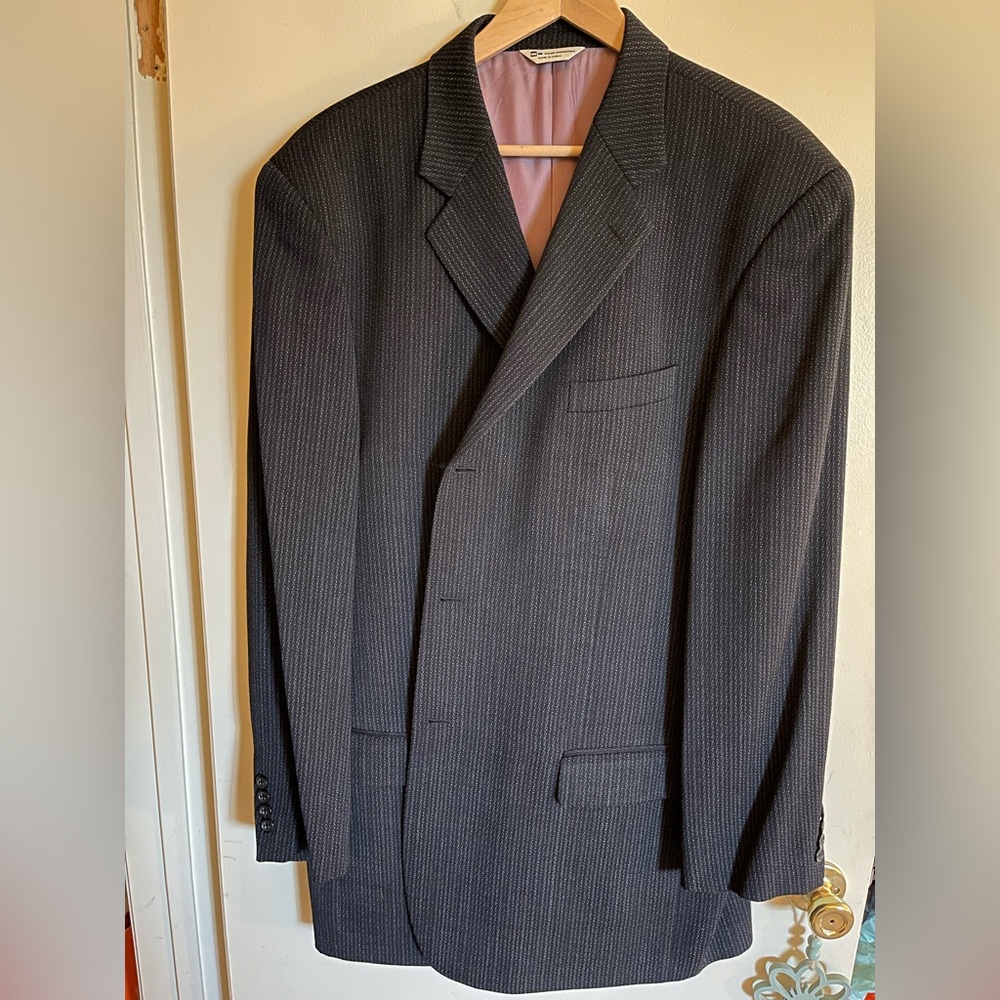 Wilke-Rodriguez / Men’s Warehouse Black Pinstripe Sport Coat - 50L